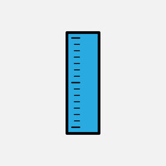 Ruler Icon. Stationery  Symbol - Vector