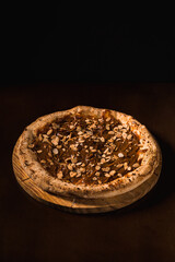 Perfect Pasta Classic Italian Homemade Artisan Bacon Tomato Sauce Sausage Sweet Melted Cheese Onion Chicken Meat Shrimp Menu Gourmet on a Dark Background