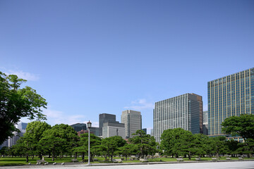 Obraz na płótnie Canvas city skyline 2022/06/09 14:51 Tokyo Imperial Palace Gaien marunouchi