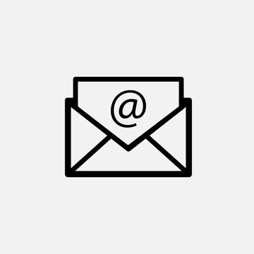 Envelope Icon. Message Symbol. E Mail Sign, Correspondence  - Vector.  