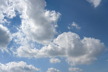 Fototapeta na wymiar blue sky with clouds 2021年9月東京四谷上空の空