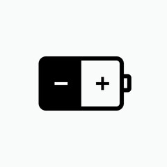 Battery Icon - Vector, Power Sign and Symbol for Design, Presentation, Website or Apps Elements.