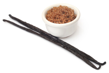Vanilla pods with brown sugar