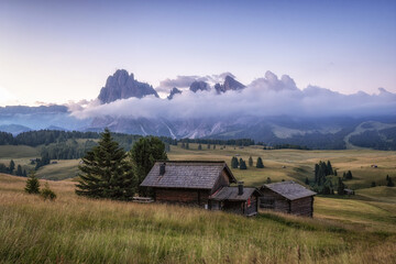 Alpe di siusi sunrise view