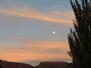 sunset over the mountains