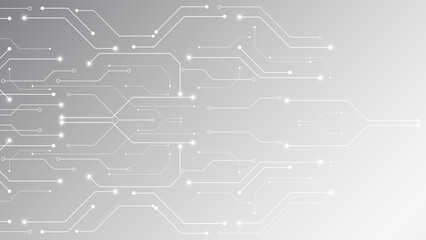 Grey white Abstract technology background, Hi tech digital connect, communication, high technology concept, science, technology background