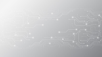 Grey white Abstract technology background, Hi tech digital connect, communication, high technology concept, science, technology background