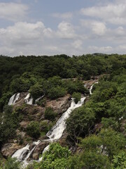 shivasamudra waterfall in the mountains.