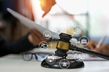 justice and law concept.Male judge Consultation and legal concepts, lawyers, 