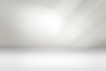 Abstract studio background gradient silver gray wall in empty room template