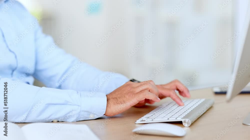 Leinwandbilder busy male employee writing emails and managing appointments in a modern workplace with copy space. h