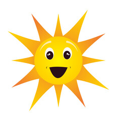 Smiling and happy sun vector illustration