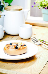 delicious and nutritious bread with chocolate topping