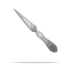 Letter opener tool vector isolated illustration