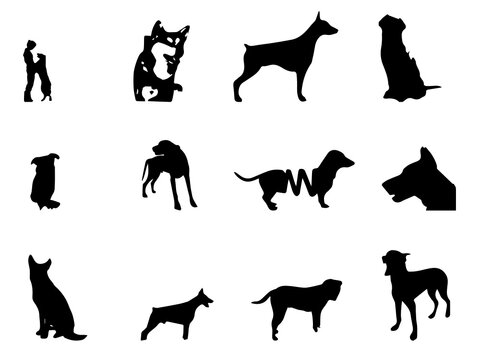 Dog Vector Image. Dog photos. Free running dog image. Free Silhouette of dog Vector Image