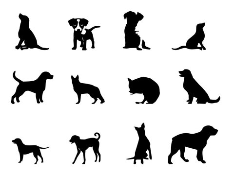 Standing Dog vector Image. Image. Dog photos. Dog Vector Image. Free Silhouette of dog Vector Image