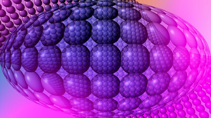 Abstract multi-branch textured background with spheres