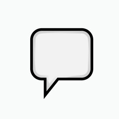 Bubble Speech Icon. Talk & Chat Sign or Conversation Vector, Symbol for Design, Presentation, Website or Apps Elements.