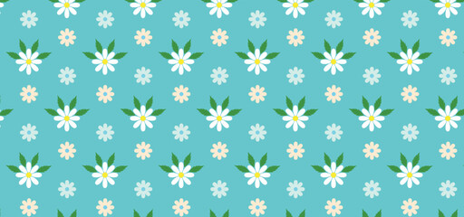 Pastel Colorful floral Pattern Background  Vector Illustration.