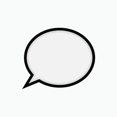 Bubble Speech Icon. Talk & Chat Sign or Conversation Vector, Symbol for Design, Presentation, Website or Apps Elements.