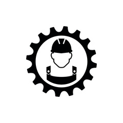 vector illustration of a construction worker	