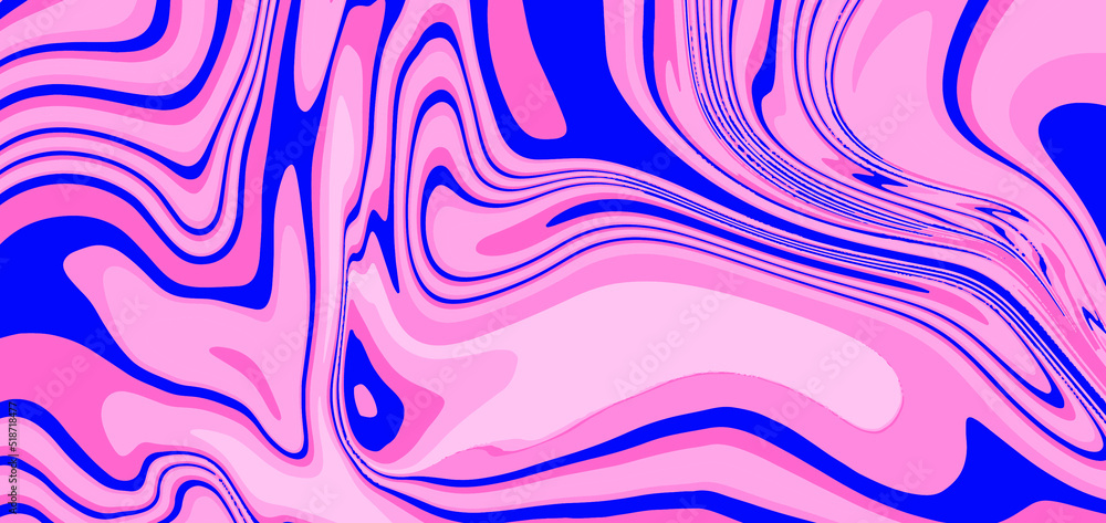 Poster abstract psychedelic trippy background in bright colors. the 70s retro lava style.