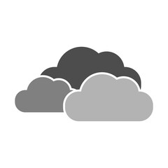 Clouds vector icon isolated on white background
