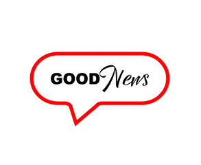 good news megaphone sign on white background	