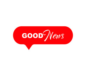 good news megaphone sign on white background	
