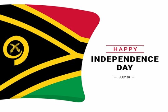 Vanuatu Independence Day. Vector Illustration. The illustration is suitable for banners, flyers, stickers, cards, etc.