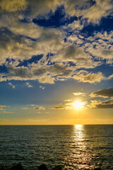 夕焼けの海