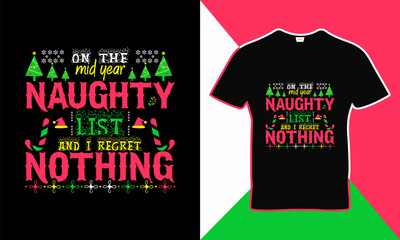 Merry Christmas quote t-shirt template design vector