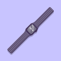 Smart Watch Vector Icon Illustration. Wrist Watch Vector. Flat Cartoon Style Suitable for Web Landing Page, Banner, Flyer, Sticker, Wallpaper, Background