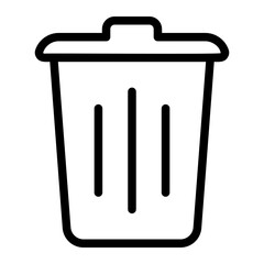 bin line icon