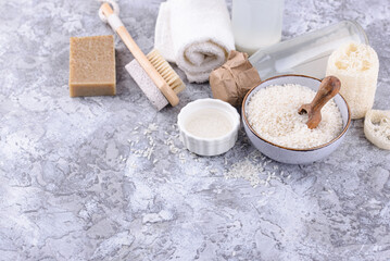 Rice water. Fermented beauty cosmetic