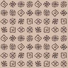 Japanese Tribal Motif Vector Seamless Pattern