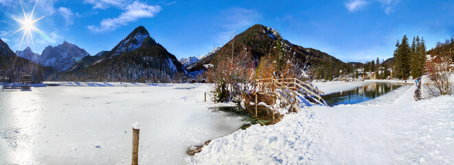 Lake Jasna, Kranjska Gora in Winter, Slovenia