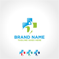 Health Care Vector Logo Template. Medical health-care logo design inspiration