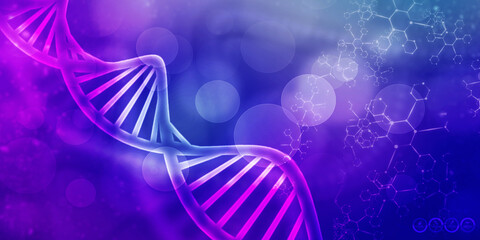 3d render of dna structure, abstract background
 - obrazy, fototapety, plakaty