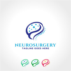 neuro logotype. logo vector template