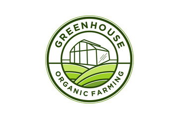 Botanic hothouse logo design glasshouse farming industrial icon symbol agriculture growing company