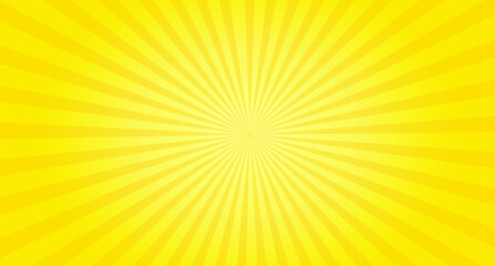 Yellow starburst retro background design. Abstract ray wallpaper.