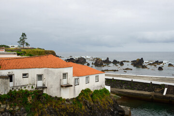 Fototapeta premium old town at the ocean shore