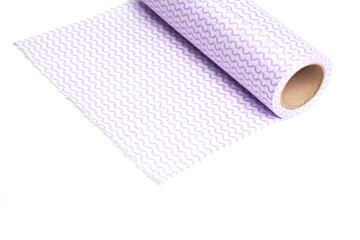 Kitchen towel roll isolated on a white background