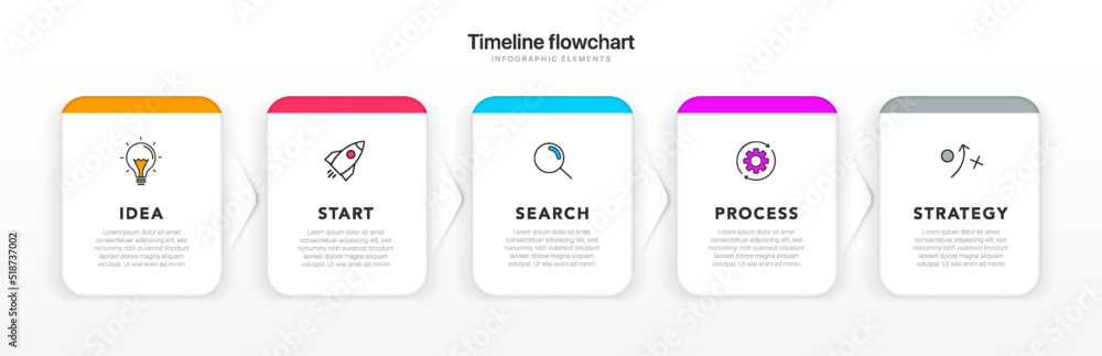 Poster timeline infographic design with 5 options or steps. infographics for business concept. can be used 