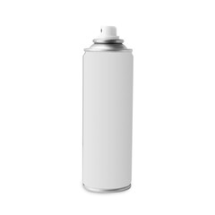 Spray can mockup isolated on white background with clipping path.