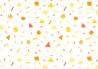 手描きの幾何学パターン イエロー