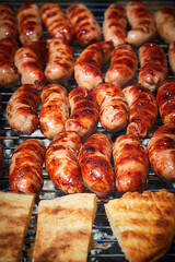 Grilled food at summer cottage