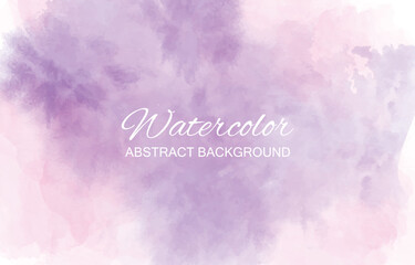 Abstract purple and pink watercolor horizontal texture rectangle background. Watercolor style texture. Delicate card. Elegant decoration. vector illustration