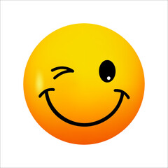 smiley face 3d vector illustration
